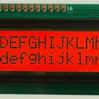 LCD 1602 дисплей с червен фон и черен шрифт, снимка 1 - Друга електроника - 31079822