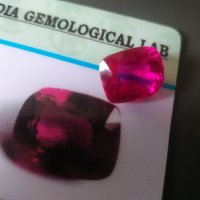 Натурален сертифициран рубелит тулмалин , рубин смарагд диамант сапфир, снимка 3 - Антикварни и старинни предмети - 35359346