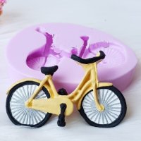 7 см колело велосипед силиконов молд форма фондан гипс шоколад дедкор , снимка 1 - Форми - 42651086