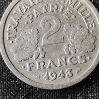 2 монети стари френски франка 1943 и 1947 година , снимка 2 - Нумизматика и бонистика - 44365488