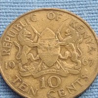 Монета 10 цента 1967г. Кения уникат за КОЛЕКЦИОНЕРИ 41160, снимка 2 - Нумизматика и бонистика - 42775933