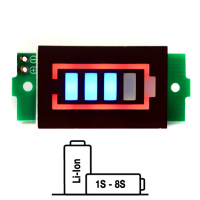 Индикатор за заряд на батерия за 1S-8S клетки, снимка 3 - Друга електроника - 44620877