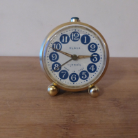 Будилник часовник Слава 2 крачета син корпус, снимка 2 - Антикварни и старинни предмети - 44795053
