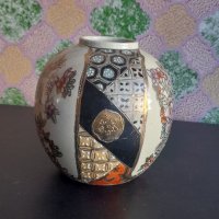 Антика старинна ваза SATSUMA изцяло ръчна израбатка  , снимка 3 - Антикварни и старинни предмети - 37705180