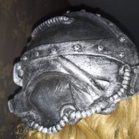 Гумена сребриста маска - каска за парти, Хелоуин и др. , снимка 3 - Други - 36742835
