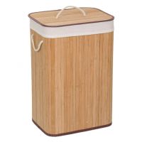 Кош за пране Бамбук, с капак, 40х30х60 см см, 72 литра, естествен цвят