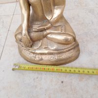 Месингова статуетка Буда, снимка 3 - Антикварни и старинни предмети - 31705342