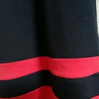 Стилна рокля в тъмносиньо и червено, снимка 5 - Рокли - 30231489