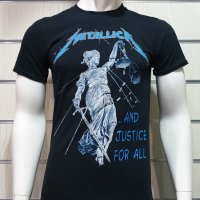 Нова мъжка тениска с дигитален печат на музикалната група METALLICA and justice for all с гръб, снимка 5 - Тениски - 29878493