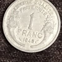 1 франк франция 1943, снимка 1 - Нумизматика и бонистика - 35070422