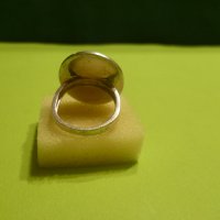 Красив сребърен пръстен с емайл и цирконий, снимка 2 - Пръстени - 44147792
