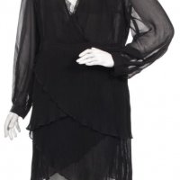 Страхотна елегантна  дамска рокля/туника солей на волани (размер Л), снимка 1 - Рокли - 30709162