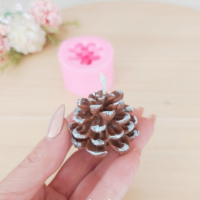 3d Малка шишарка силиконов молд форма фондан гипс шоколад декор украса, снимка 1 - Форми - 44655183