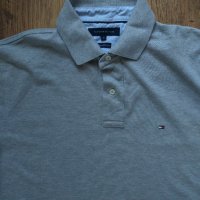 Tommy Hilfiger Grey Polo Shirt - страхотна мъжка тениска КАТО НОВА, снимка 3 - Тениски - 38055206