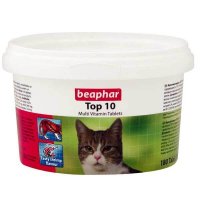 Мултивитамини за котки Beaphar Top 10, 180 бр., снимка 1 - За котки - 29596025
