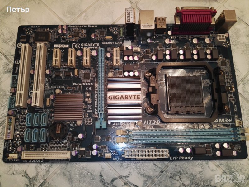 Дъно GIGABYTE GA-780T-D3L АМ3+, дънна платка и пластина, Гигабайт, снимка 1