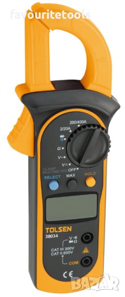 Дигитален мултиметър Tolsen с амперклещи, 600V, LCD дисплей, снимка 1