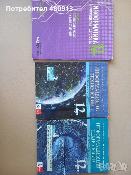 Комплект учебници по Информатика 12кл- профилирана подготовка, снимка 1