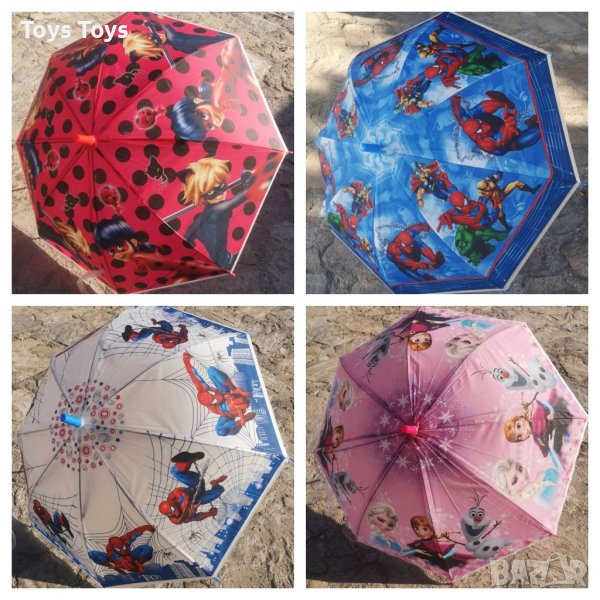 Детски чадъри Калинката, Елза и Спайдърмен, снимка 1