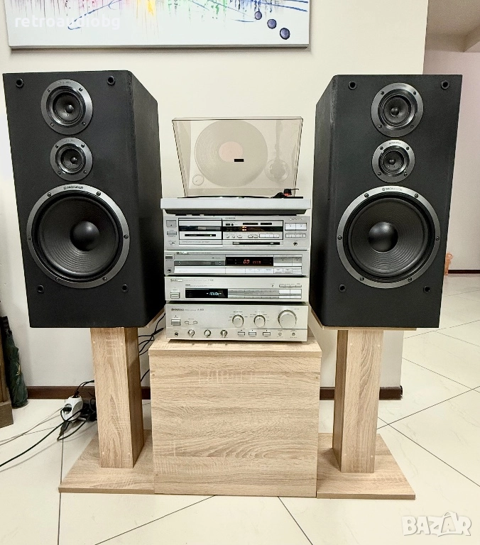 🔊Ретро аудио система сет PIONEER - сива серия - усилвател, дек, cd, грамофон, тунер и тонколони🔊, снимка 1
