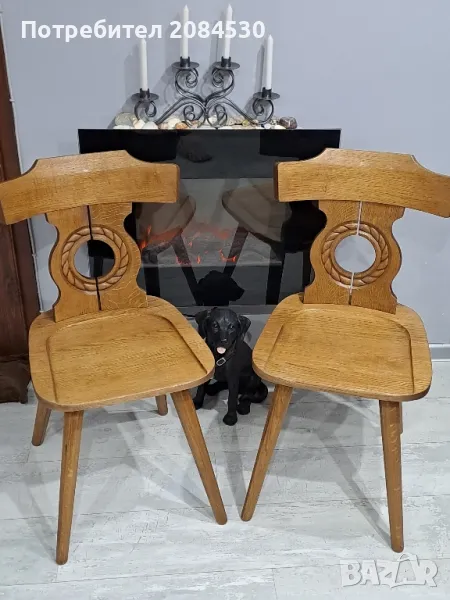 Столове с дърворезба Австрия , снимка 1