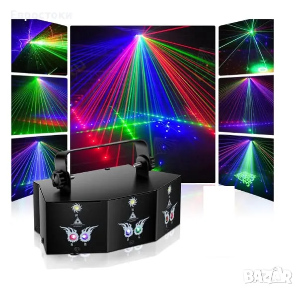Лазерна светлина Propulsion Life Disco, LED диско светлинен прожектор, DMX 9 Lens LED RGB, лазерен , снимка 1