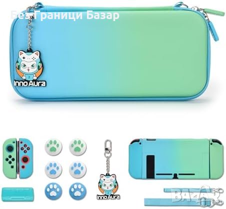 Нов Комплект Аксесоари за Switch: 16 елемента Калъф нинтендо , снимка 1