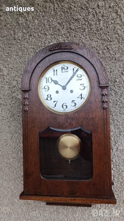 Стар стенен часовник - Mauthe - Germany -Антика - 1920" год., снимка 1