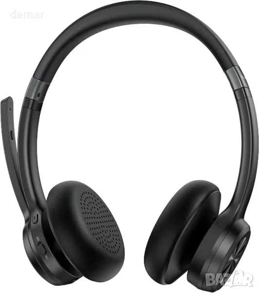 Bluetooth слушалка TECKNET Безжична слушалка с шумопотискане на микрофона, 50 часа, снимка 1