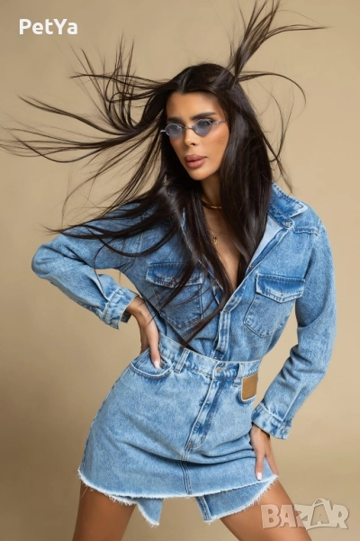 Дънкова рокля Nikole Collection, снимка 1