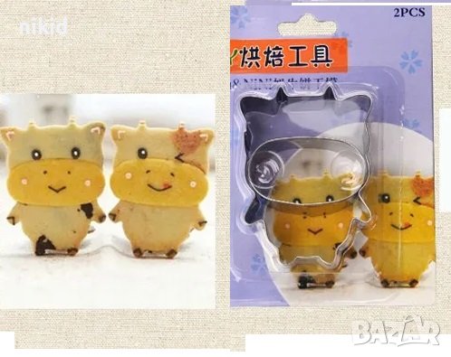 Крава Кравичка с лице метална форма резец украса торта фондан сладки, снимка 1