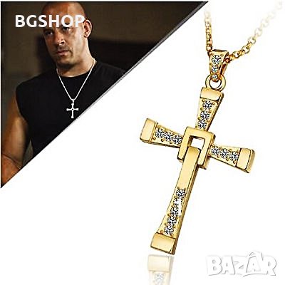 Кръст колие Вин Дизел ХХХ – Бързи и Яростни - Gold, снимка 1