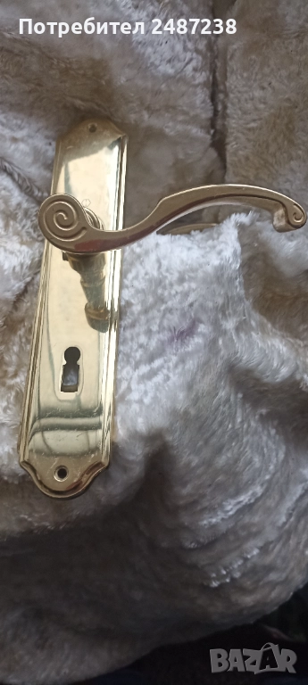 Немска брава от месинг, снимка 1