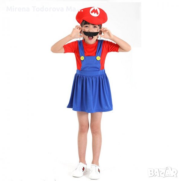  Косплей костюм Супер Марио Super Mariо, снимка 1