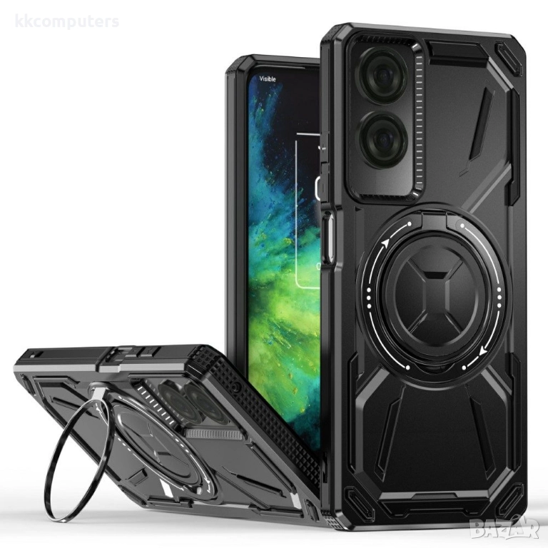 TCL 50 SE Magnetic Case Kickstand TPU+PC Удароустойчив Калъф и Протектор, снимка 1