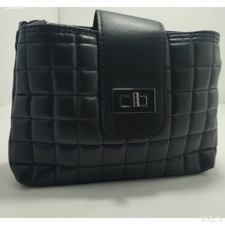 Дамска ватирана чанта. Размери: Ширина: 24 см-Височина: 16 см-Ширина: 9 см, снимка 1