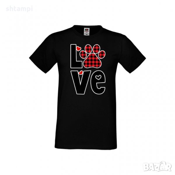 Мъжка тениска Свети Валентин Love Dog Paw, снимка 1