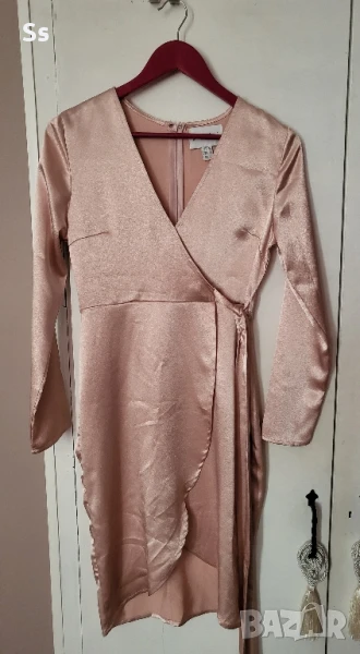 елегантна сатенена рокля , снимка 1