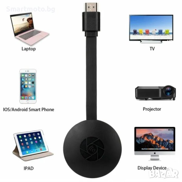 Chromecast 2.0 HDMI Streaming плейър HDMI 4K пълен HD, Android, IOS,, снимка 1
