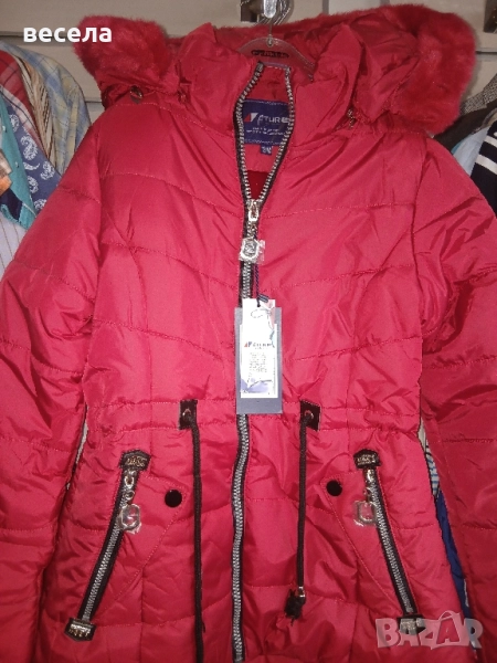 детско зимно яке,червен цвят.Номера 11 год,12 год,13,14, снимка 1