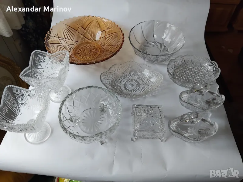 Кристални и стъклени вази и фруктиери, снимка 1