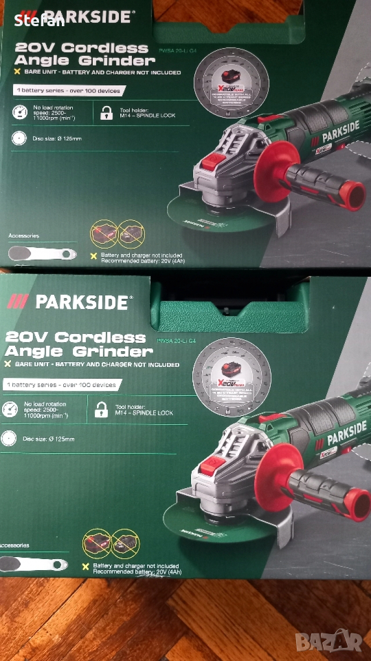 Акумулаторен Ъглошлаф PARKSIDE, снимка 1