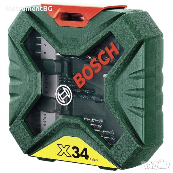 Комплект свредла и битове Bosch X-Line / 34 части, снимка 1