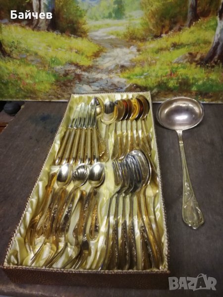 Solingen 23k злато позлата 35броя маркирани оригинал прибори, снимка 1