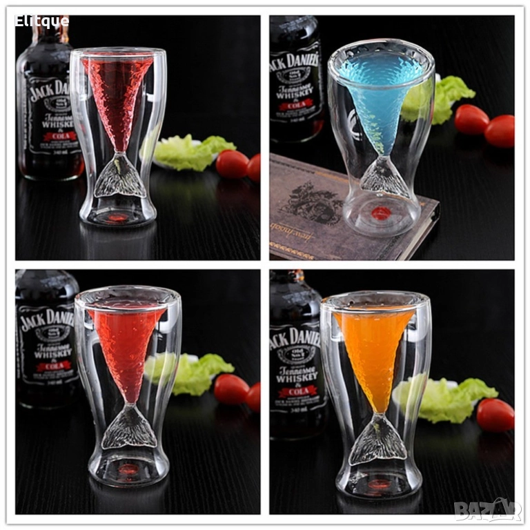 Модерна чаша русалка от боросиликатно стъкло WSKB3, снимка 1