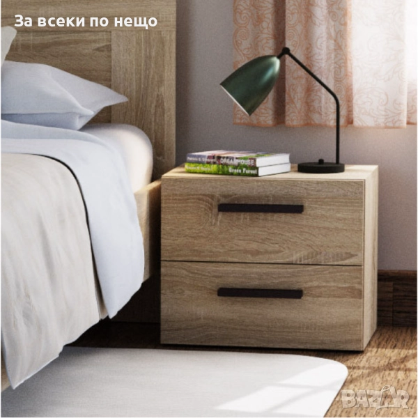 Нощно шкафче SOLO 2S дъб сонома Код P1270, снимка 1