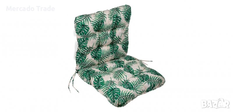 Декоративна външна възглавница за стол с палми, 100х50см, снимка 1