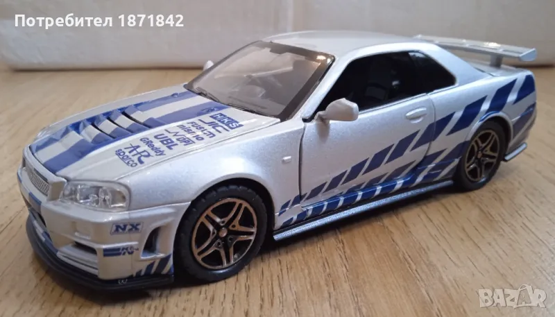 Количка Бързи и Яростни Nissan GT-R 34 Skyline, снимка 1