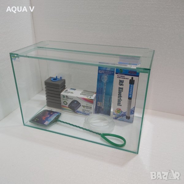 Аквариум 21 литра - оборудван, снимка 1