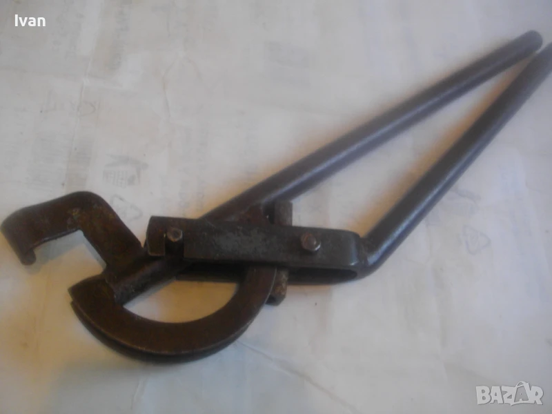 13-15мм масивен ръчен ТРЪБОГИБ немски за огъване на метални тръби старо качество отличен 52см/2,0кг, снимка 1